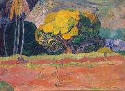 Paul Gauguin At the Foot of a Mountain oil on canvas